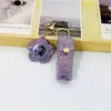 Bolsa de Chaveiro para Batom Moda Espelho Flor Lantejoula Bolsa Portátil Pingente Criativo Exquisito Bolsa de Armazenamento para Espelho de Maquiagem