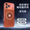 Funda de Verano con Sensación de Hielo, Hueca, Disipadora de Calor, Succión Magnética, Adecuada para Funda de Teléfono Apple 17 iPhone 16 Pro Max, Funda Protectora de Cobertura Total