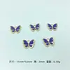 Accesorios de Colgante para Pulsera de Esmalte Morado DIY para Niñas, Joyería de Pulsera de Luna, Componentes de Aleación Hechos a Mano