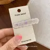 Pinza para el pelo geométrica de diamantes de imitación rosa nuevo estilo coreano con goteo de aceite, pinza dulce a la moda para flequillo, pinza de pico de pato, accesorios para el cabello