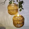 Guirnalda de luces de ratán para exteriores especial para patio de bed & breakfast, cubierta de candelabro decorativa, iluminación ambiental para camping al aire libre, fábrica tejida a mano