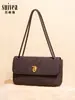 Bolsa Transversal de Camurça Artesanal Casual e Versátil, Bolsa Envelope de Alto Padrão Baixo Luxo, Bolsa de Ombro Simples para o Dia a Dia, Bolsa de Braço