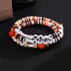 Joyería Transfronteriza Europea y Americana Pulsera de Cristal de Murciélago Simple Personalizada Traje para Fiesta de Halloween Pulsera de Letras de Aleación