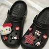 Accesorios para Zapatos Crocs Transfronterizos para Mujer DIY Felpa Roja Gato Lindo Accesorios Adecuados para Pantuflas Comercio Exterior Venta al por Mayor