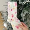 Meias Fofas de Veludo de Visão Femininas Meia de Cano Médio Aconchegantes e Quentes para Dormir para Outono e Inverno Meias de Chão Meias para Meninas Felpudas