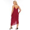 Vestido Feminino Plus Size Transfronteiriço, Vestido de Alça com Decote V, Caimento Solto Irregular com Bolsos Duplos, Feminino F200525