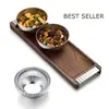 Soporte directo de fábrica bandeja de té de madera personalizada tres cuencos cuenco de fruta de acero inoxidable mesa de té para el hogar cuenco para aperitivos bandeja para frutos secos
