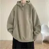 Moletom Americano com Botões para Rua, Estilo Outono/Inverno, Versátil Casual com Capuz, Roupas Pesadas e Rígidas, Novo Estilo 2026