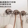 Gancho de Ventosa con Textura de Madera, Doble Gancho de Vacío, Gancho para Puerta de Baño sin Taladro, Gancho Adhesivo de Fuerte Carga, Sin Marcas