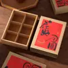 Caja de Regalo para Pasteles de Luna de Otoño Medio, 6 Compartimentos, Engrosada 80g, Pastelería de Yema de Huevo, Caja de Empaque para Bolitas Verdes, Caja para Llevar Pastelería de Copo de Nieve de Turrón