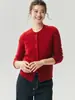 Nuevo Cardigan de Cachemir 100% Puro Otoño 2026 para Mujer Cuello Redondo Estilo Coreano Suéter de Punto Trenzado