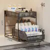 Estante de almacenamiento extraíble debajo del fregadero, caja de almacenamiento multicapa debajo del mueble del baño, cesta abatible debajo del lavabo, estante en capas