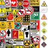 50 Folhas/Conjunto Adesivos de Mão da Série Aviso Aviso Não Repetitivos DIY Caderno de Mão Adesivos de Material Autoadesivo