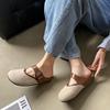Chinelos Estilo Birkenstock para a Primavera de 2024, Novos Sapatos Rasos Retro Slip-On para Mulheres