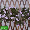 Decoraciones de flores artificiales, alto valor estético, varias especificaciones, rosa y plantas colgantes para decoración de interior, balcón, celebración y festividades