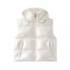 Ropa para Mujer Transfronteriza Estilo Europeo y Americano 2025 Popular Tecnología Brillo Chaqueta de Plumas Invierno Engrosada con Capucha Chaleco de Algodón
