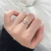 Anel Estrela de Cinco Pontas Cravejado com Diamantes em Prata de Lei S925 Nalan, Anel Exquisito e Simples de Design de Nicho Nalan R03795