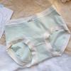 Ropa Interior de Algodón Crema para Mujer Antibacterial Transpirable Cintura Media Algodón para Bebé Dulce Braguitas sin Costuras de Niña Japonesa