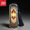 Nuevo producto transfronterizo marcapáginas acrílico transparente plano de Navidad con borla, regalo literario romántico, envío directo de fábrica
