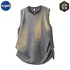 Chaleco Camiseta Tie-Dye Americano Marca Nasa para Hombre Verano 2025 Marca de Moda Holgado y Transpirable Chaleco Interior sin Mangas