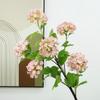 Hortensia Artificial de 3 Cabezas Flor Bola de Nieve de Boda Ramo de Seda Decoración de Hotel para el Hogar Flores de Hortensia Artificiales Multicolor