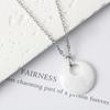 Pingente Oval de Cerâmica Espacial de Zircônia de Aço Inoxidável Personalizado Aço Titânio Ajustável Colar Feminino Corrente para Clavícula