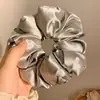 Lenço quadrado grande com estampa floral pequena, elástico de cabelo para mulheres, faixa de cabelo elástica, acessório de cabelo com estilo coreano de alta qualidade