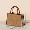Bolsa Tote de Lona Listrada Feminina Estilo Novo Transfronteiriço Grande Capacidade Fashion Simples para o Dia a Dia Bolsa de Ombro Único Versátil Bolsa Transversal