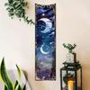 Tapiz Largo Comercio Exterior Sol y Luna Flor Fondo Pintado Tela Colgante Decoración Habitación Dormitorio Arte Estético Tela Colgante Tapiz