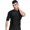 Traje de baño para hombre Repelente al agua Secado rápido Traje de baño Traje de baño de dos piezas Color sólido Piel de tiburón Traje de baño para hombre Equipo de natación
