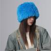 Outono e inverno quente chapéu de pele de coelho inverno feminino chapéu de pelúcia de malha grande circunferência da cabeça chapéu de pelúcia engrossado protetores de ouvido quentes chapéu frio