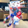 Novo Chaveiro da Hello Kitty Animação TV Flip Prático Cordão Contas Gato Kt Desenho Animado Chaveiro