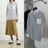 Yuran 26 Modelo Nuevo de Principios de Primavera Hilo de Algodón Modal Importado Rayas Teñidas de Hilo Diseño de Retazos Transpirable Amigable con la Piel Camisa