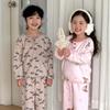 25 Conjunto de Pijama de Lã para Neve Outono e Inverno para Meninos e Meninas Grandes com Forro de Fleece e Espessado Estampado Digital de Desenho Animado Roupas de Casa