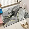 Alfombra de Piso Estilo Mármol Dorado de Lujo para Entrada del Hogar, Baño, Absorbente de Agua, Antideslizante, Alfombra para Sala de Estar, Dormitorio