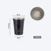 Copo de Escada Camada Única de Aço Inoxidável 304 Transfronteiriço Borda Enrolada Copo Portátil para Chá de Leite Café Cerveja ao Ar Livre Venda por Atacado