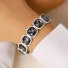 Collar y Pulsera de Acrílico Irregular con Colgante de Diamante Negro de Lujo Ligero Transfronterizo Europeo y Americano para Mujer Otoño e Invierno