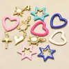 Venta Caliente Aceite Gotero de Dopamina Corazón Estrella Colgante de Collar de Cobre Zirconia DIY Pulsera de Tortuga Femenina Accesorios de Joyería