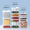 Contenedor de Almacenamiento de Alimentos, Caja para Mantener Fresco en el Refrigerador, Cajas Selladas para Congelador y Frutas, Organizadores de Cocina de Plástico Set de 15 Piezas