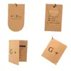 Etiqueta de Papel Kraft Formulación Cartulina Negra Etiqueta para Ropa de Mujer Impresión de Etiquetas de Alta Calidad Bronceado de Ropa Etiqueta para Ropa Infantil