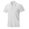Camisa Polo de alta calidad sin costuras para hombre, casual y versátil, camiseta de manga corta fina de seda de hielo sin costuras para verano para hombre