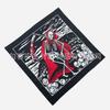 Algodão 55*55cm Capa Vermelha de Halloween Caveira Foice Morte Quadrado Punk Cabeça de Fantasma Hip Hop Turbante