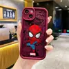 Capa de Celular Cartoon Homem-Aranha Iphone16 15Promax Apple 14 Popular 13 Marvel 12 Marca Trendy 11 Totalmente Inclusiva