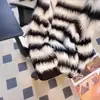 Suéter de punto de terciopelo de visón a rayas de longitud media para mujer, nuevo estilo holgado y perezoso, top de terciopelo felpudo suave y ceroso, otoño e invierno