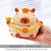 Cinzeiro de cerâmica capivara de luxo leve no atacado, criativo e personalizado, moderno para escritório, casa, quarto e sala de estar