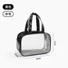 Bolsa de Tocador de PVC Transparente Bolso de Mano con Correa para el Hombro Bolsa de Separación Seco-Húmedo Bolsa para Natación, Fitness, Baño Bolsa Impermeable para Almacenamiento de Maquillaje