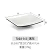 Plato llano estilo japonés plato rectangular de melamina plato hondo para ensalada plato creativo característico concepto artístico plato vajilla plato para platos fríos comercial