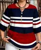 Camiseta Feminina Nova Primavera e Verão Cruzada Plus Size Moda Estampada - Site Independente da Amazon Top Listrado Estampado