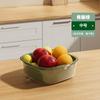 Cesta Drenadora de Verduras de Doble Capa Estilo Nuevo Bandeja para Frutas Fruta Sala de Estar Cesta de Verduras de Plástico Hogar Cocina Engrosada