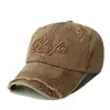 Sombrero de Sol Bordado Vintage Lavado Retro Americano para Hombres y Mujeres, Circunferencia de Cabeza Grande, Gorra de Béisbol Versátil de Moda Desgastada Que Hace Que la Cara Se Vea Más Pequeña